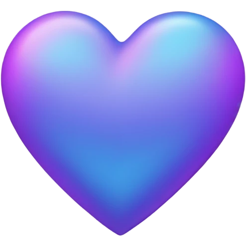 Pink purple blue heart emoji