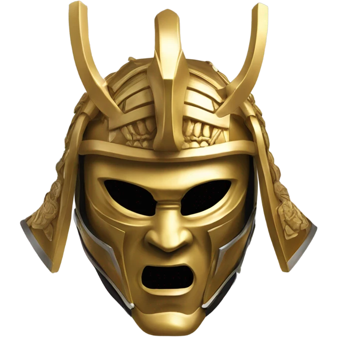Golden samurai power ranger head emoji