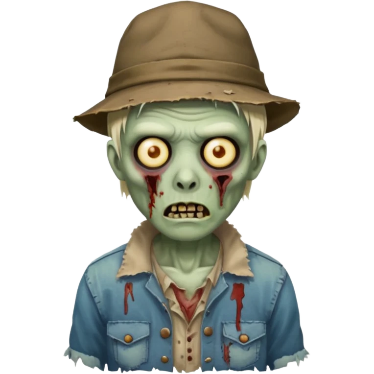 zombie with hat emoji