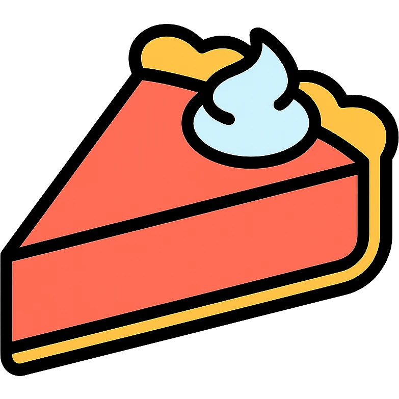 color outline icon of a slice of pie emoji