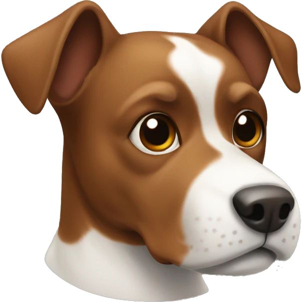 Dog brown and white  emoji