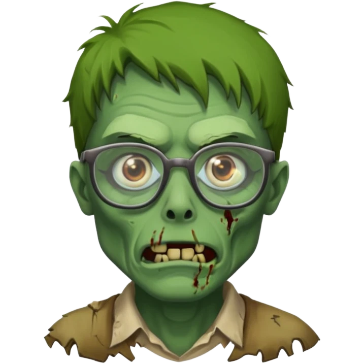 glasses zombie emoji