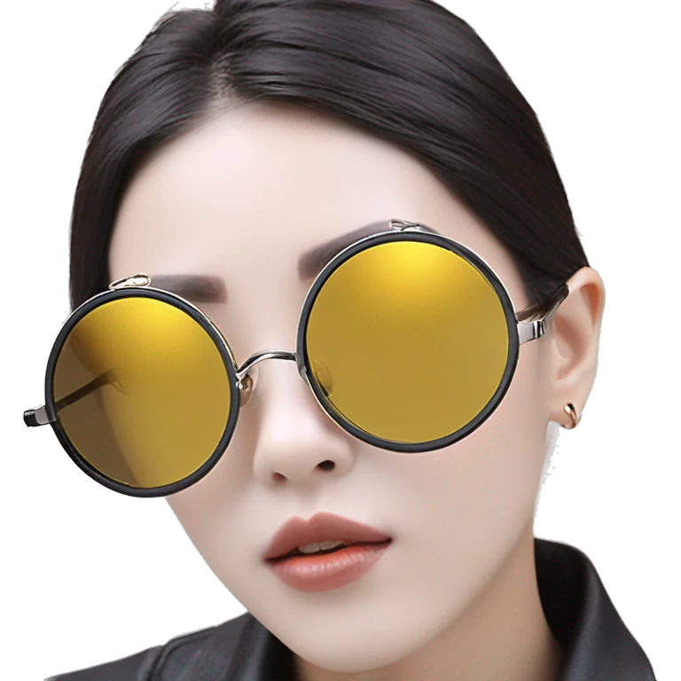 teampunk Round Sunglasses Vintage Metal Frame Double Bridge Sunglasses emoji