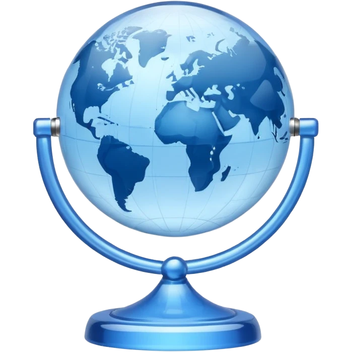small globe with subtle time-zone ring emoji