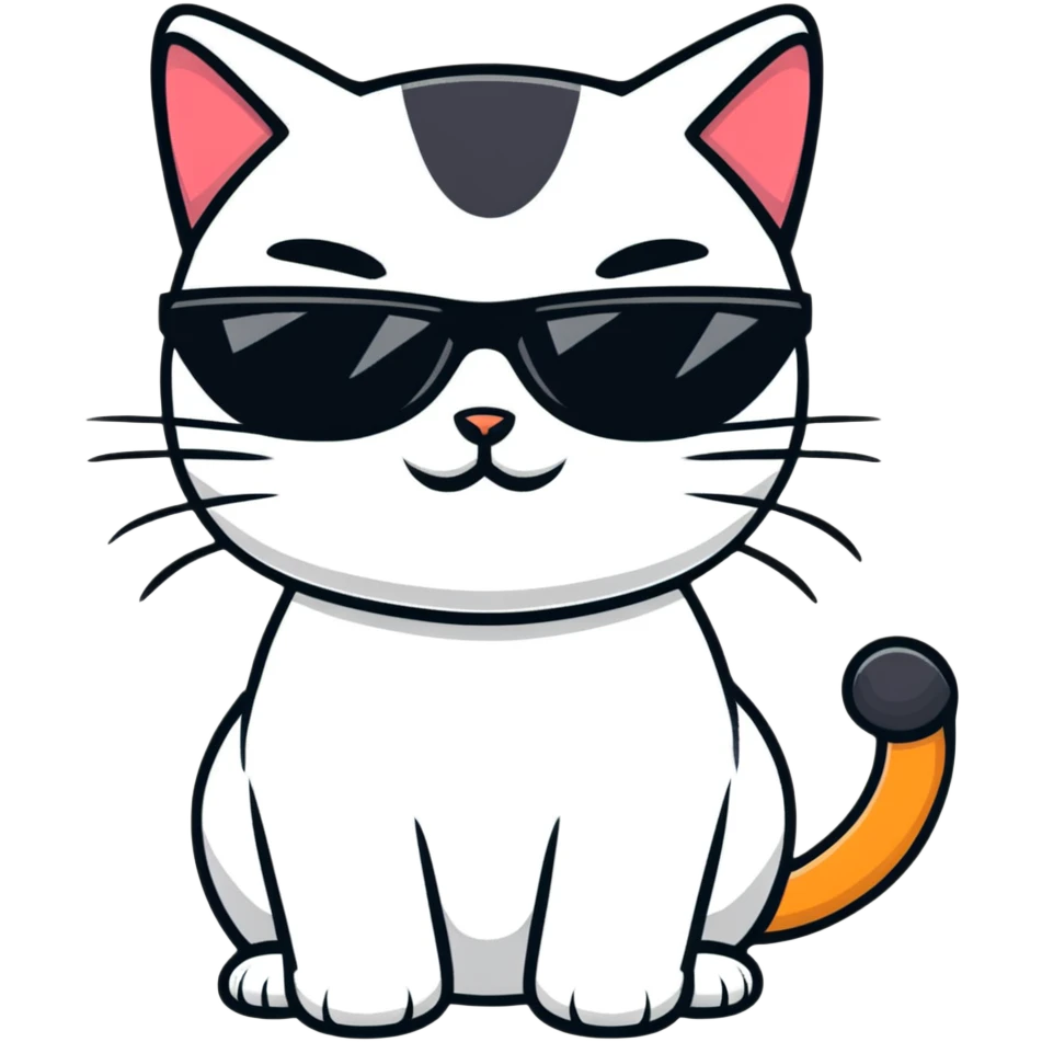 Cat with sunglasses emoji