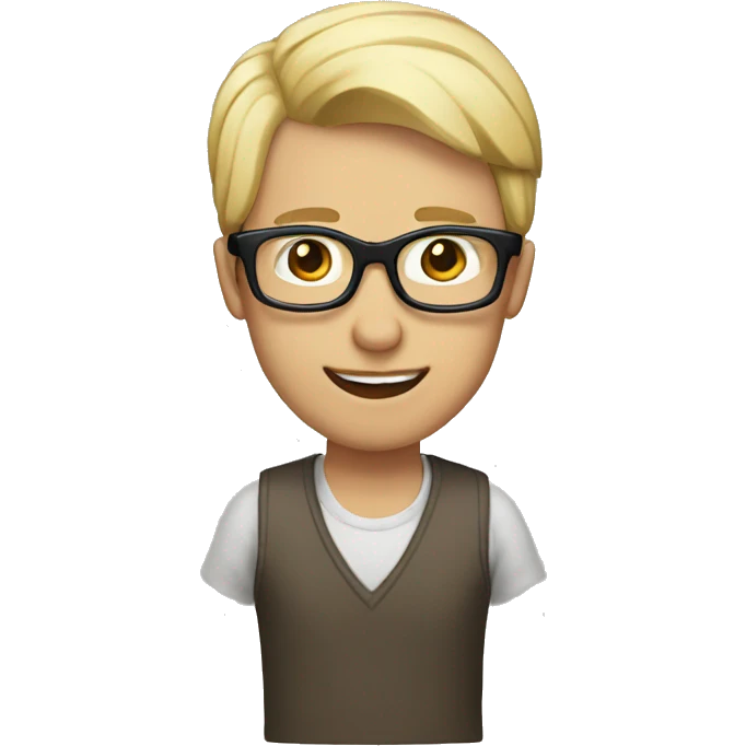 male-darkhair-tupe-glasses and blonde-women-with-Short-hair emoji