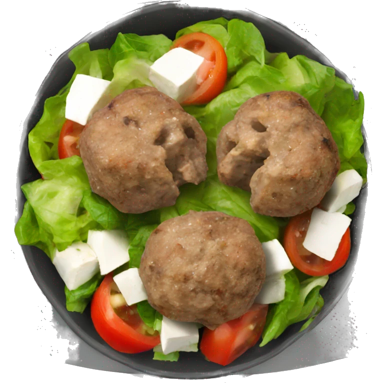 greek meatball salad emoji