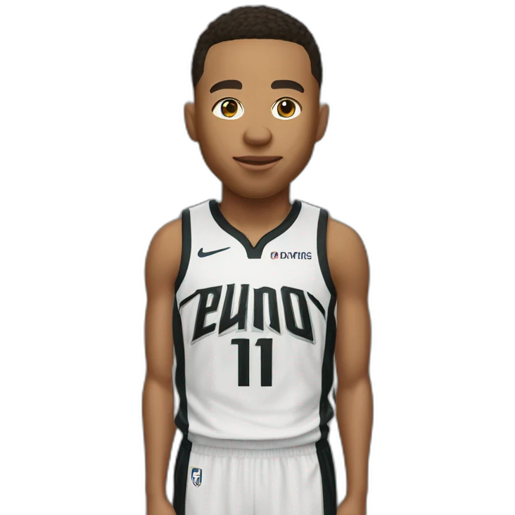 Dante Exum basketball black and white jersey emoji