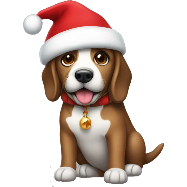 Perro navidad  emoji