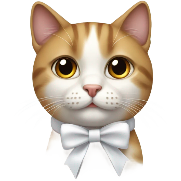 cat with white bow emoji
