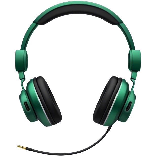 dark emerald aesthetic pair of headphones  emoji