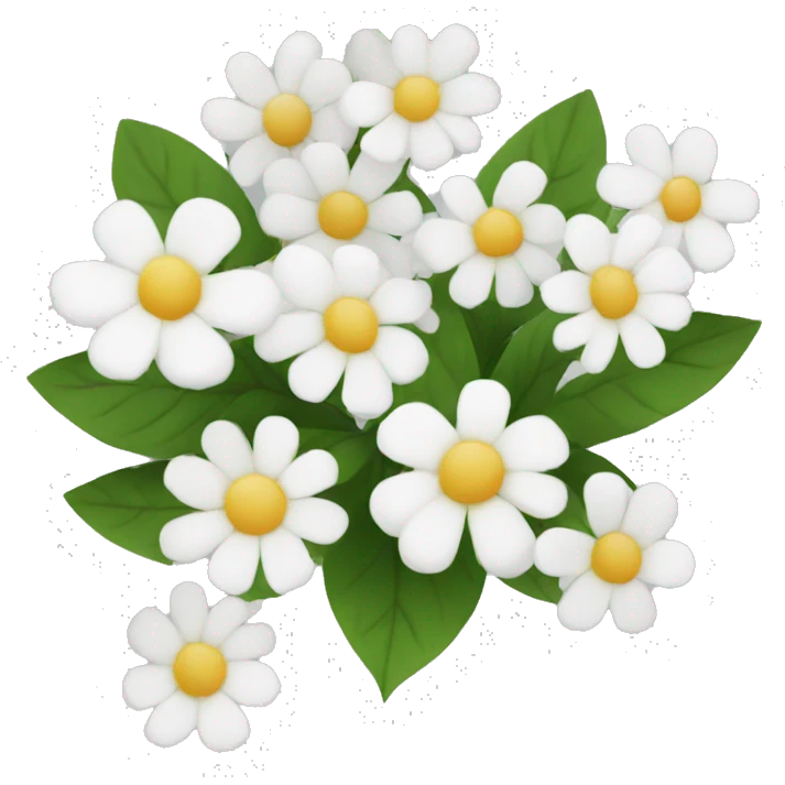 White flowers  emoji