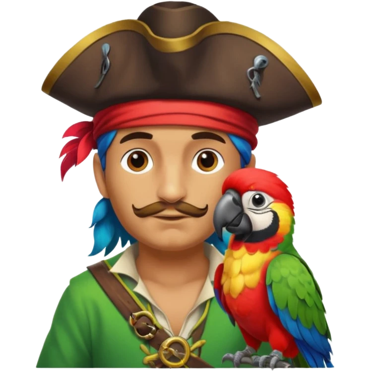 pirate and parrot emoji