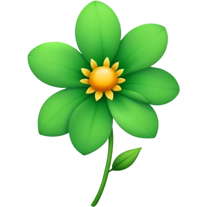 Green flower emoji