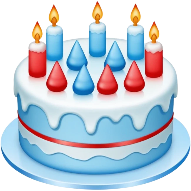 cakebchart 98% blue 2% red emoji