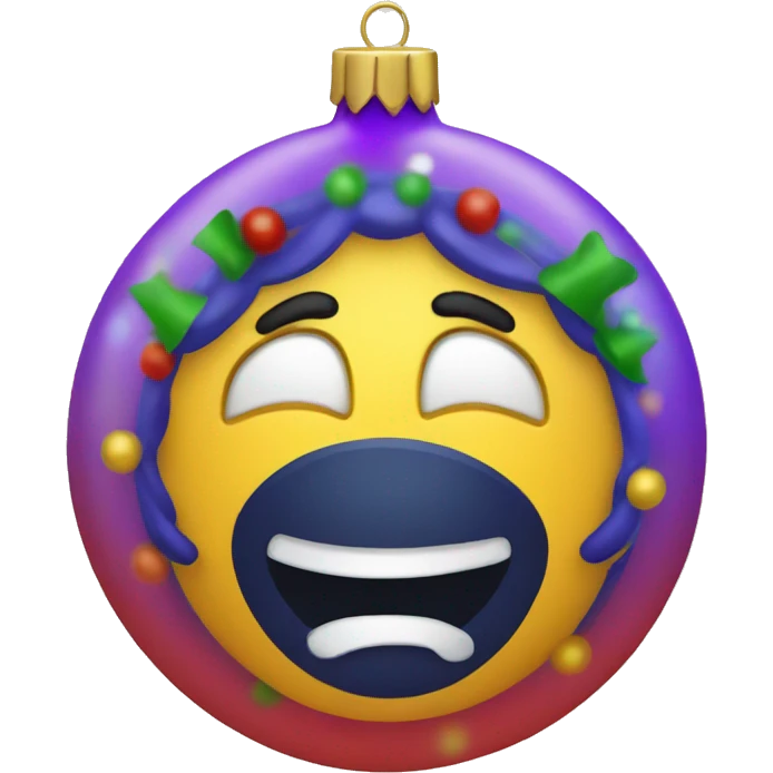 Smiling Christmas ornaments emoji