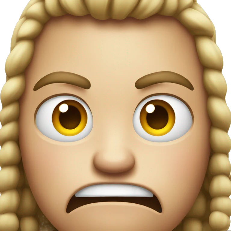 iOS emoji Angry, but in love.  emoji