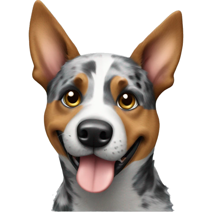 Australian cattle dog waving emoji