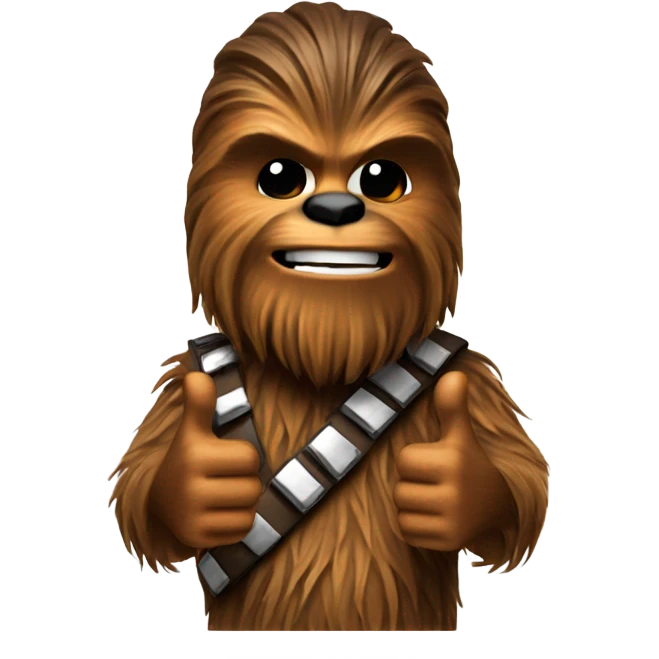Chewbacca with a thumbs up emoji