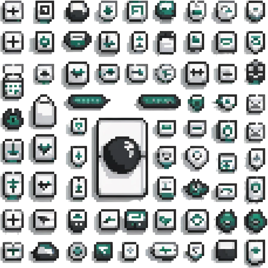 large profile square minimal icons, space semiotic, black print on white background, square outline icons, sleek symbols, transportation, economy, engineering, industry. Designed for signage.  emoji