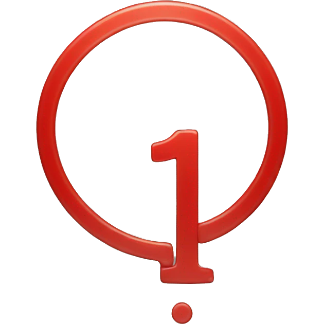 Red number one circled emoji