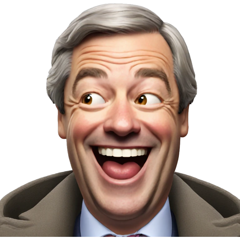 Nigel Farage laughing  emoji