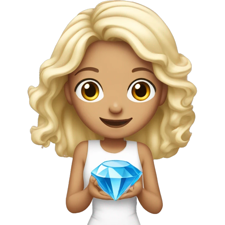 Make an emoji of a girl named Taryn with a big diamond ring  emoji