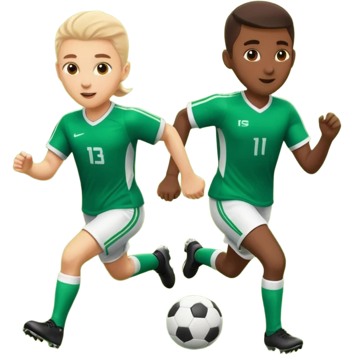 two soccer players emoji