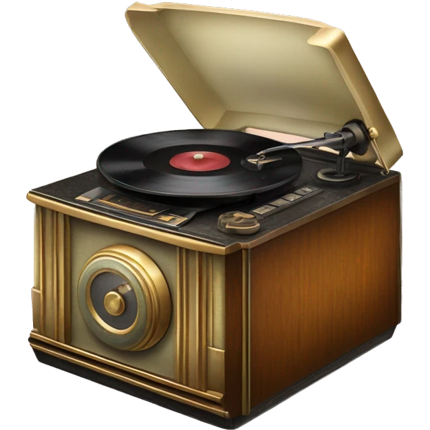 art deco record player emoji