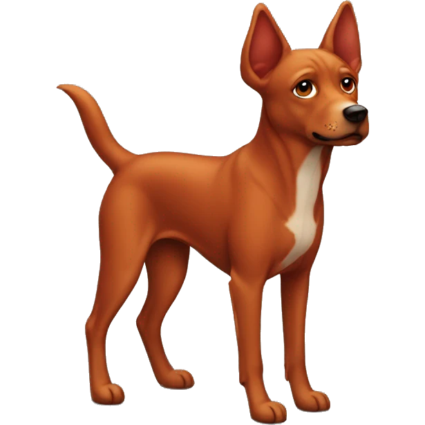 red dog with pointed ears emoji