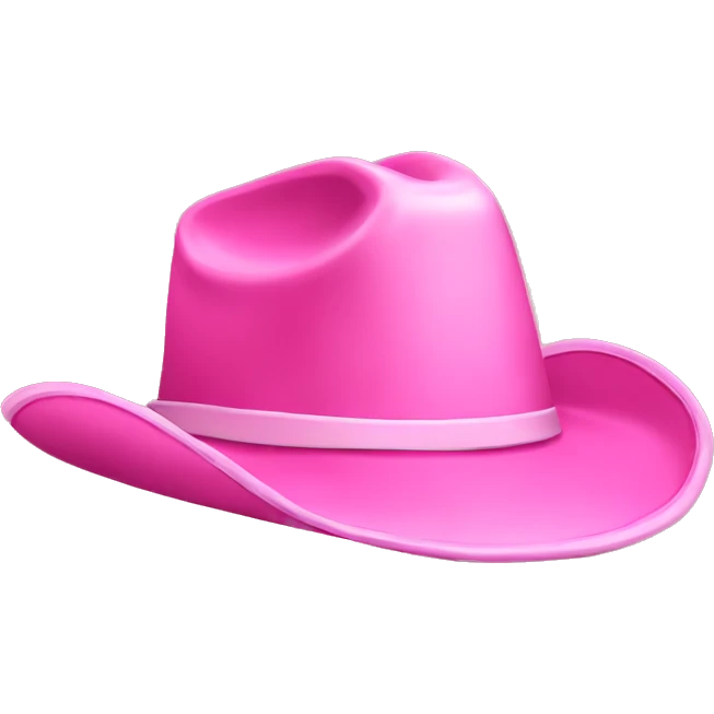 Pink cowgirl hat emoji