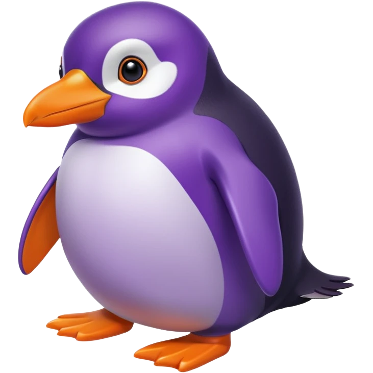 Purple penguin emoji