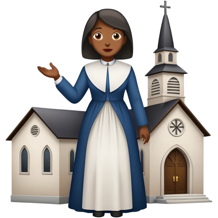 Black church lady standing emoji
