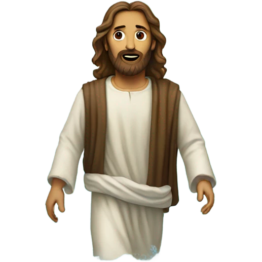 Jesus walking on water emoji