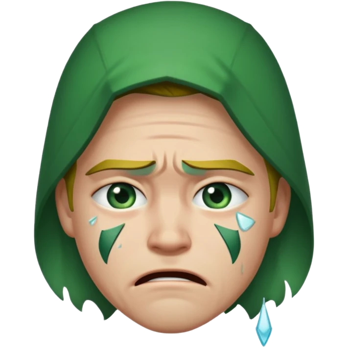 Green Arrow crying emoji