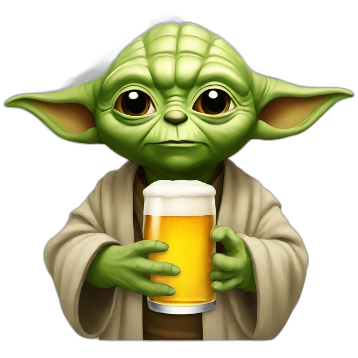 Yoda.with beer emoji
