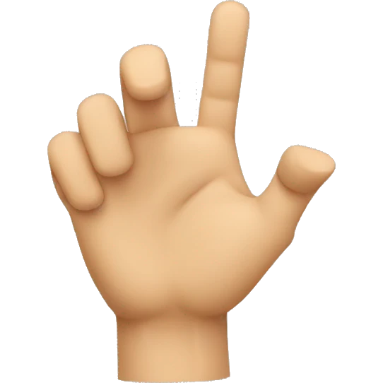 Pointing hand emoji