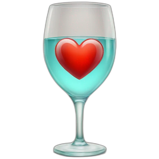 Heart with glass emoji
