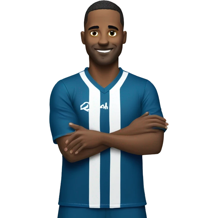 A footballer signing jersey emoji