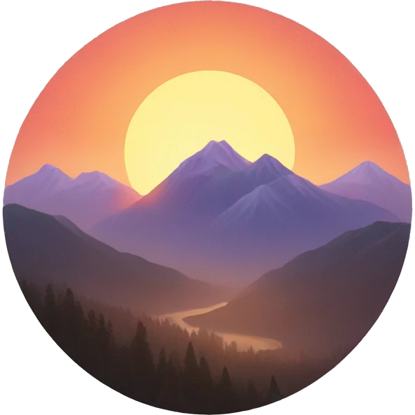 sunset in the mountains emoji