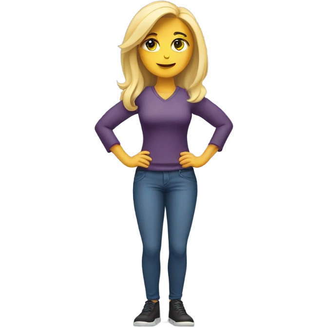 blondie woman celebrating strength posture emoji
