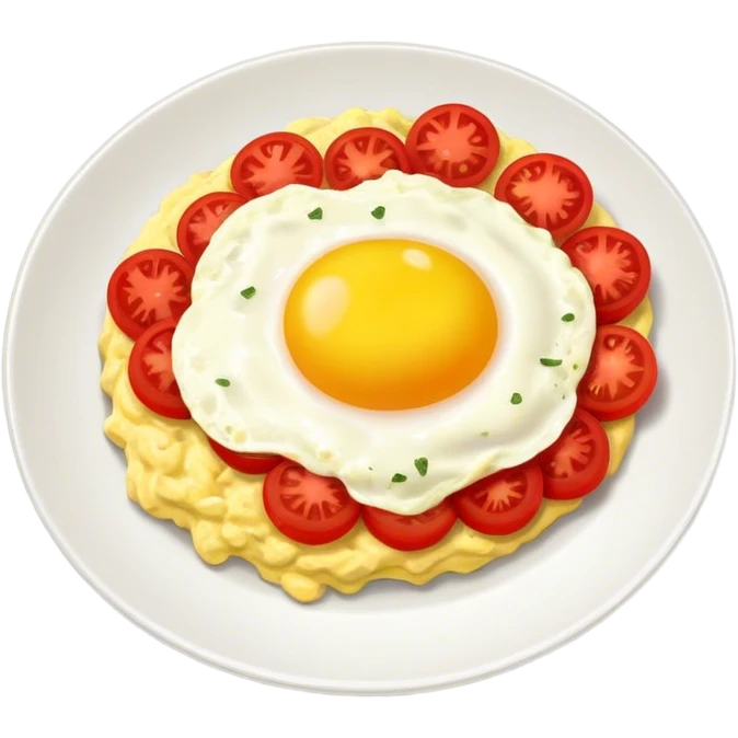 Egg tomato scramble  emoji