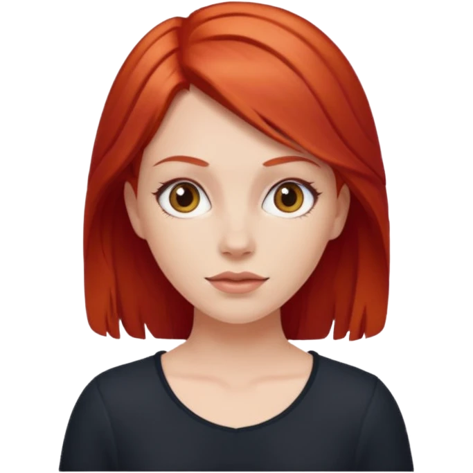 White girl with red hair  emoji