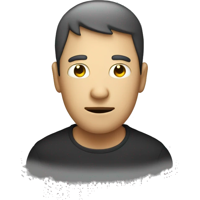 A person with no face, instead he has lights coming out of his face emoji