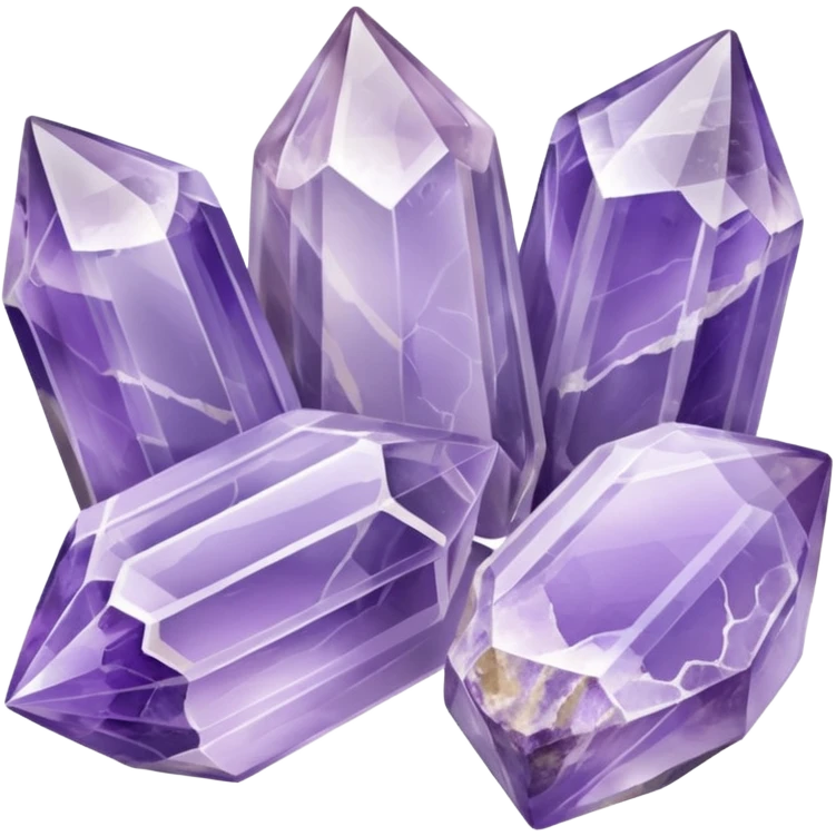 Pastel lavender banded Amethyst crystals emoji