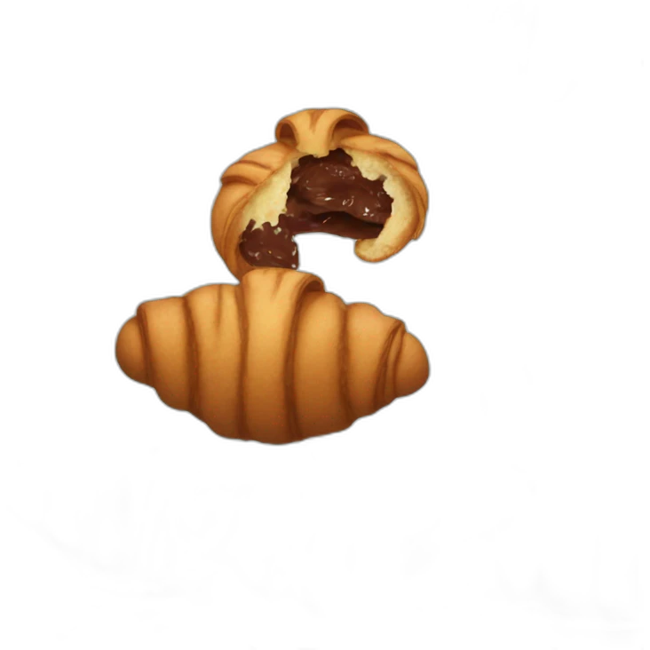 Chocolate croissant emoji