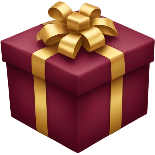 burgundy Christmas gifts under a tree emoji