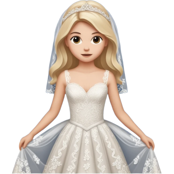 nicole peltz with wedding dress emoji