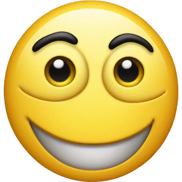 yellow emoji face with one eye squinting and one eye wide with a straight mouth emoji