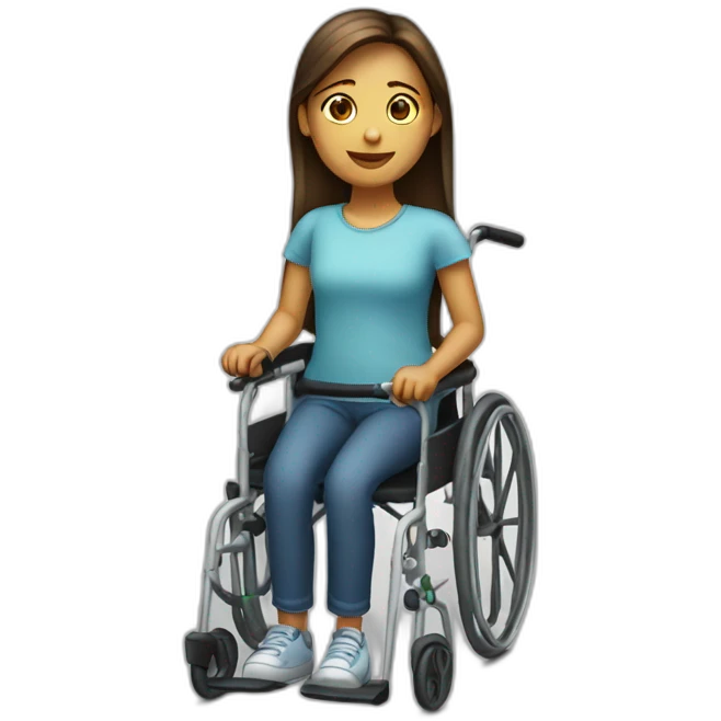 Disabled-girl-with-one-crutch emoji